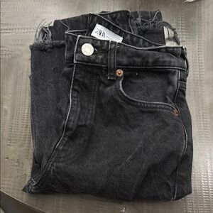 Zara Black Flare Wide Leg Jeans